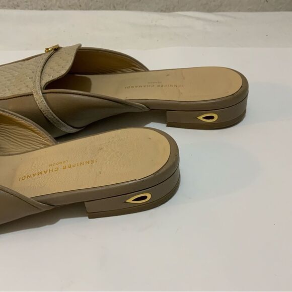 JENNIFER CHAMANDI Women gray Snakeskin  mules Flat Shoe EU 36.5/US 6.5 - Picture 3 of 13